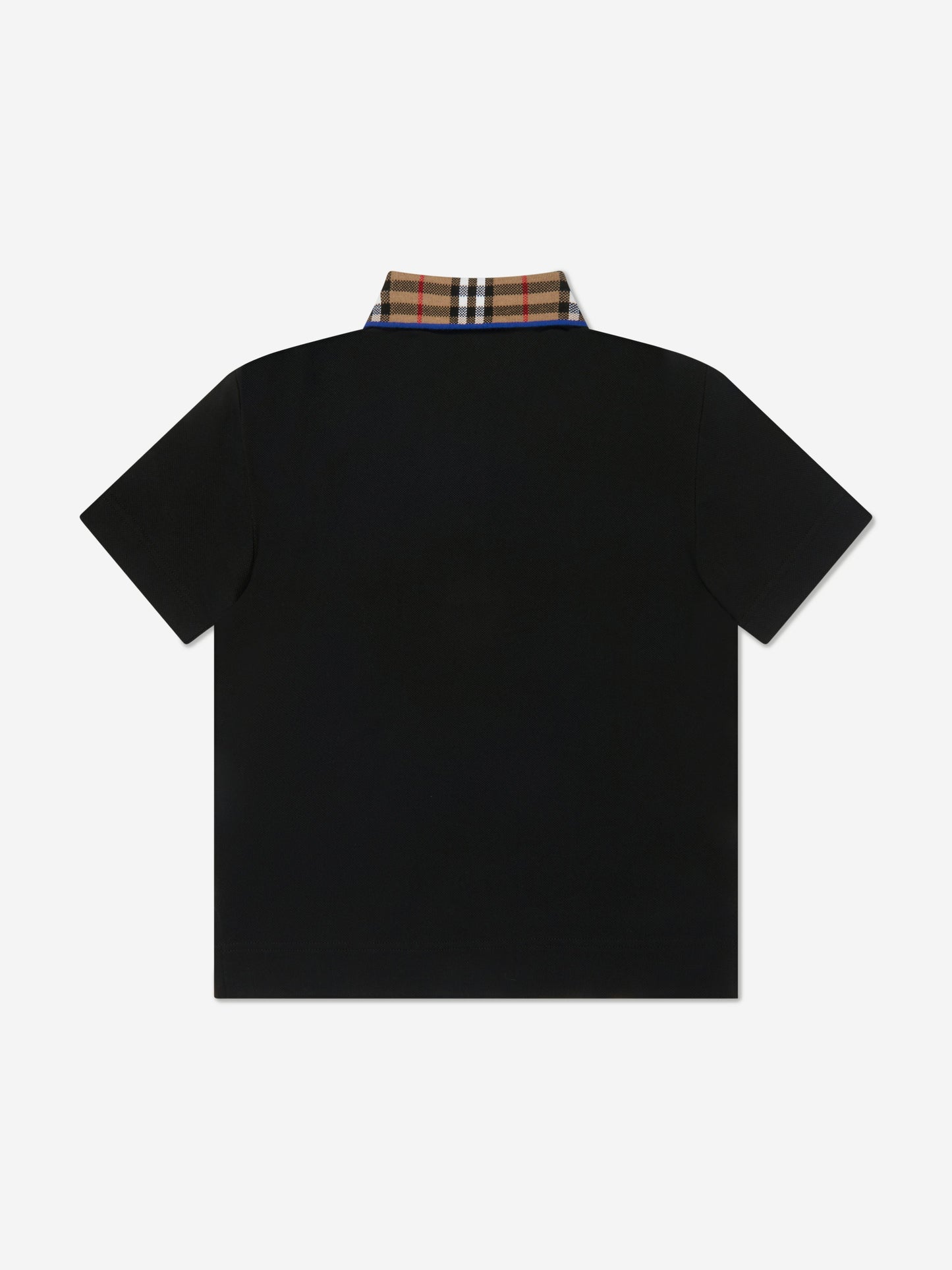 男童黑色格纹领口 Johane Polo 衫