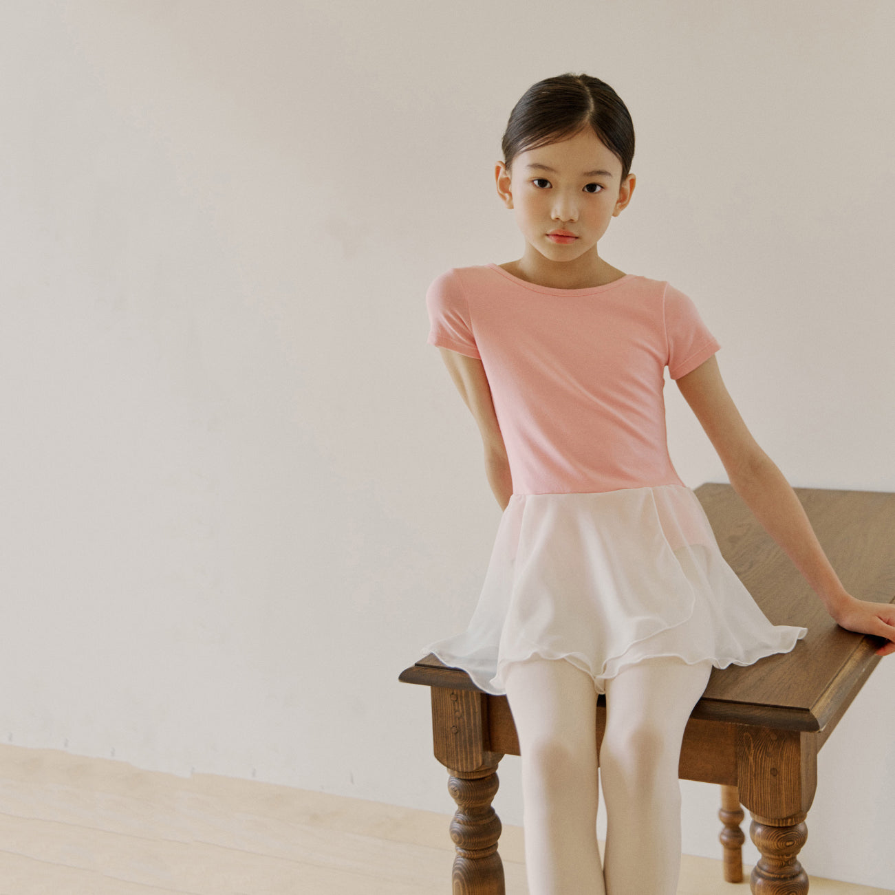 女童粉色芭蕾舞连体衣