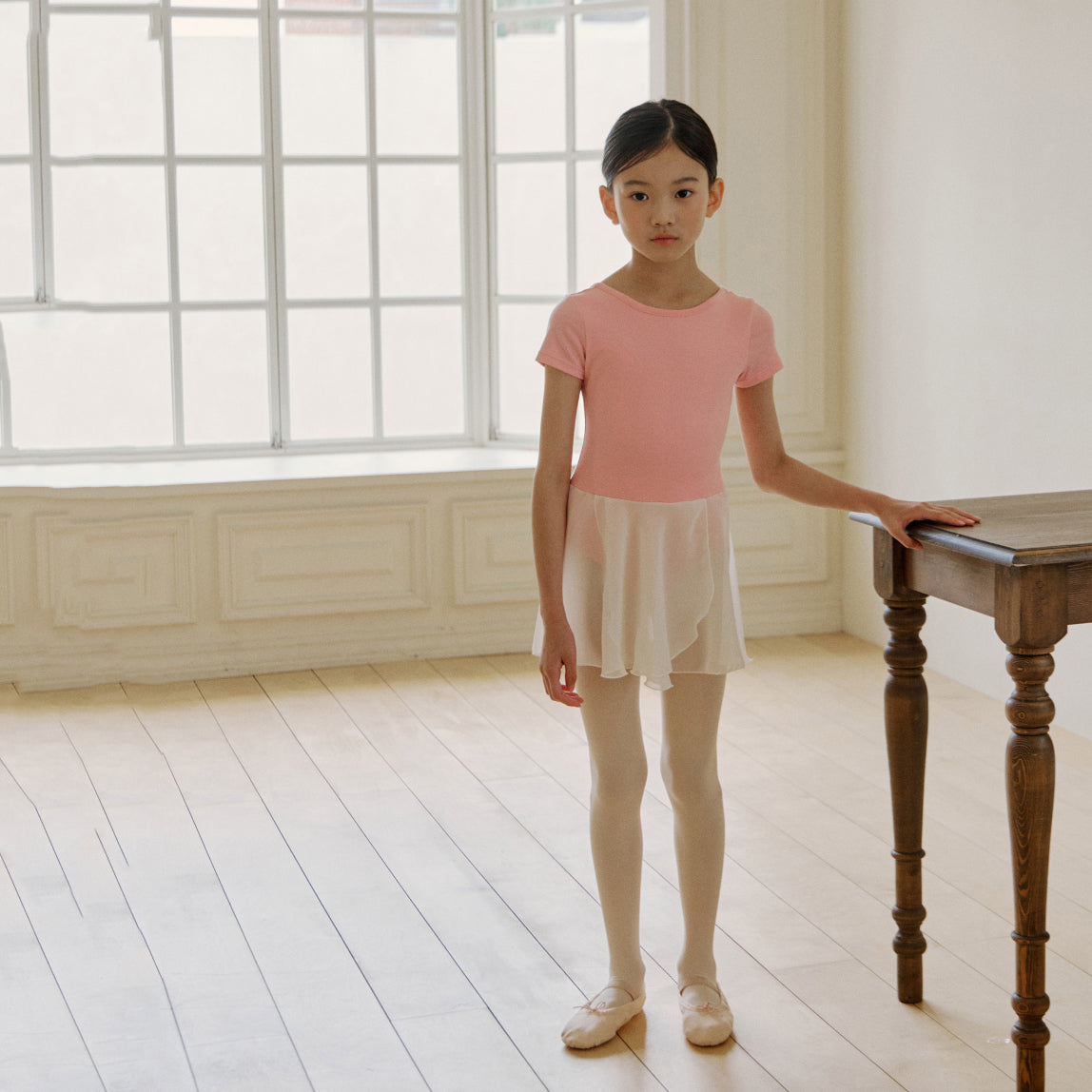 女童粉色芭蕾舞连体衣