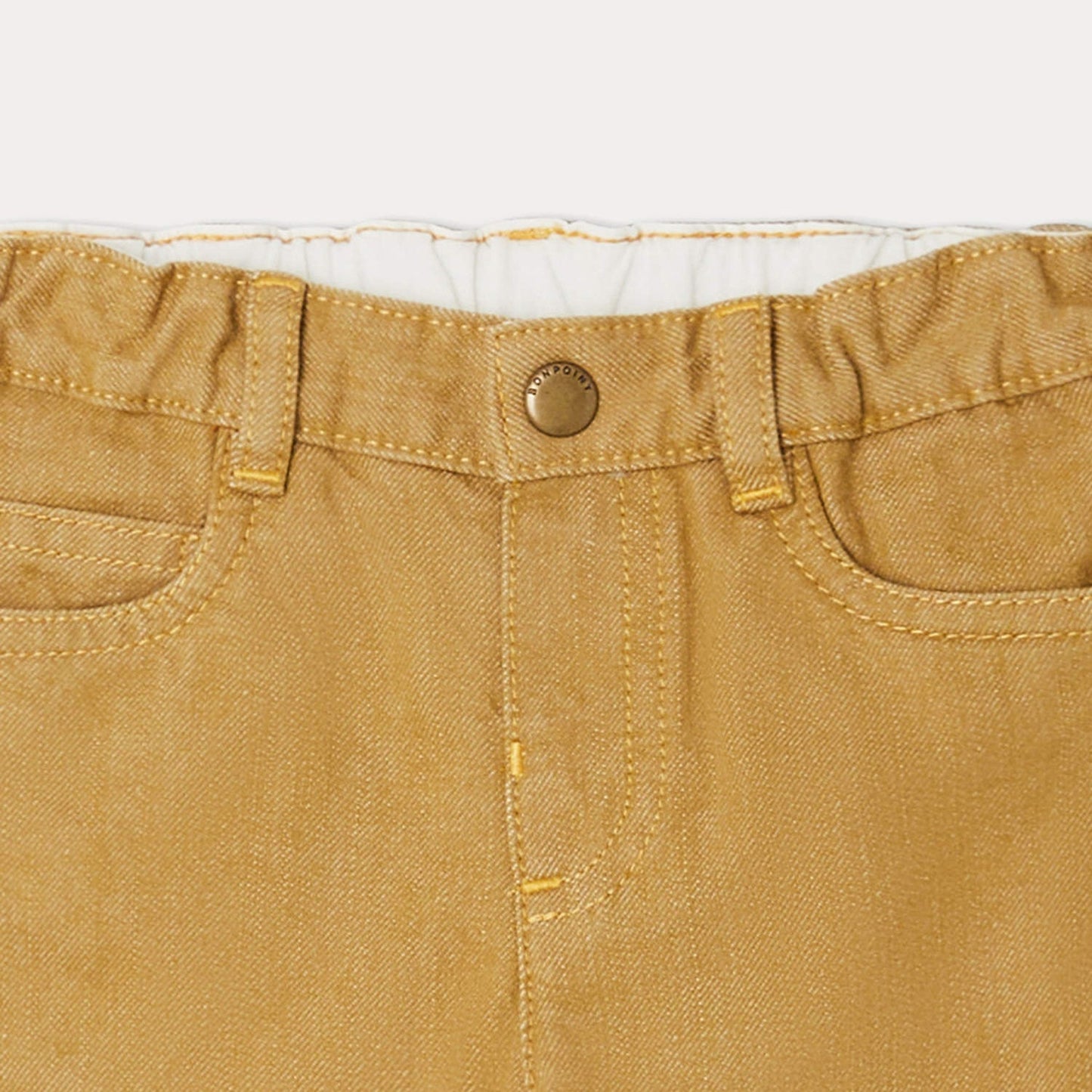 婴儿棕黄色棉长裤