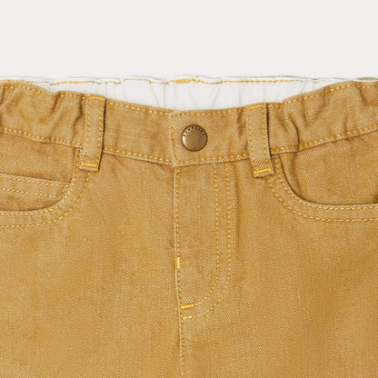 婴儿棕黄色棉长裤