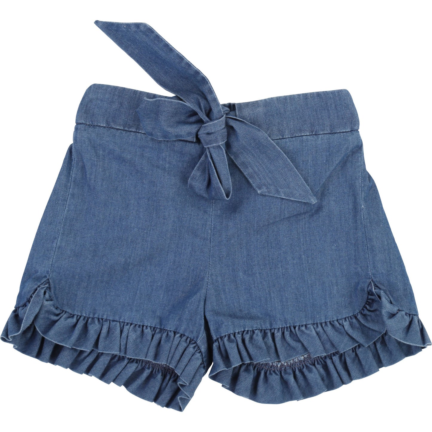 Baby Girls Blue Cotton Shorts
