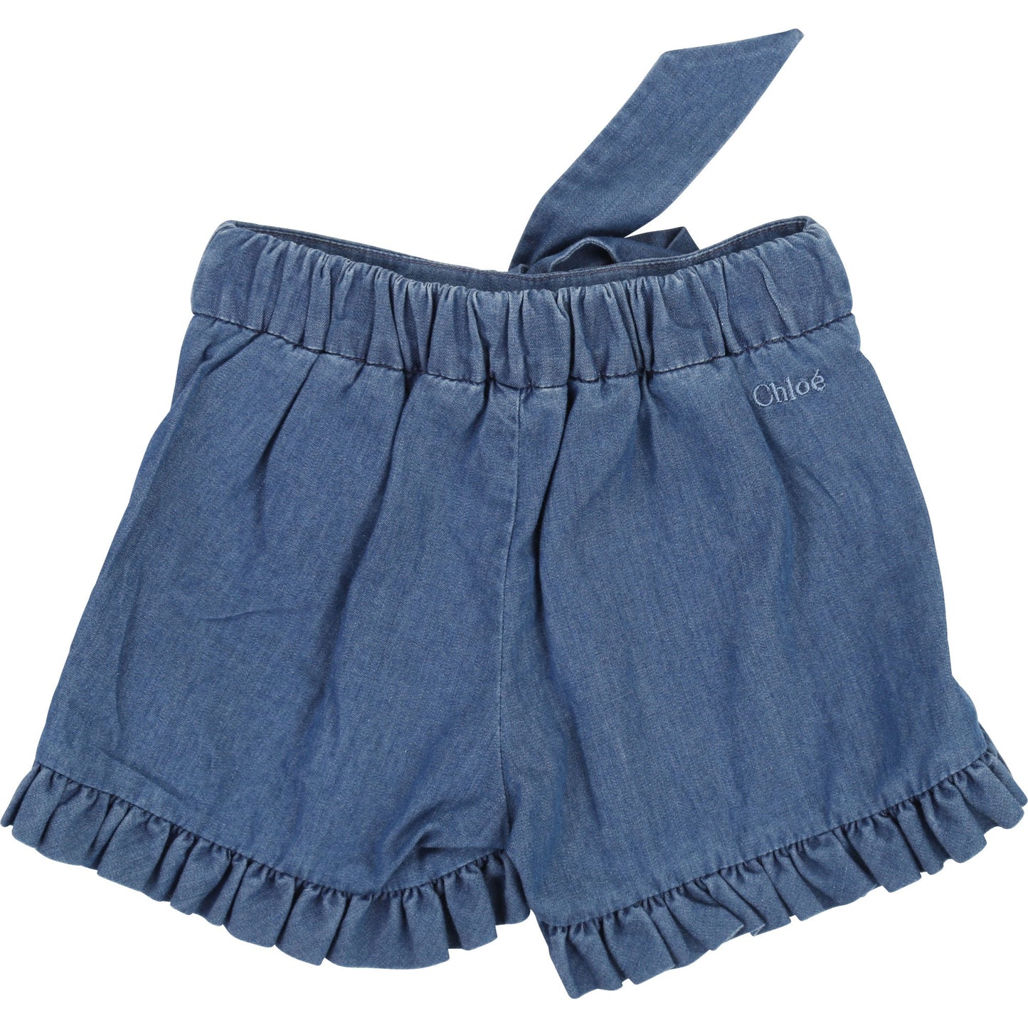 Baby Girls Blue Cotton Shorts