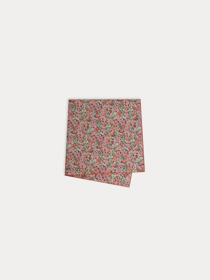 女童粉色碎花棉围巾(50x50cm)
