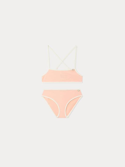 女童粉色泳衣