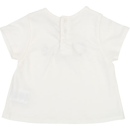 Baby Girls White Logo T-shirt