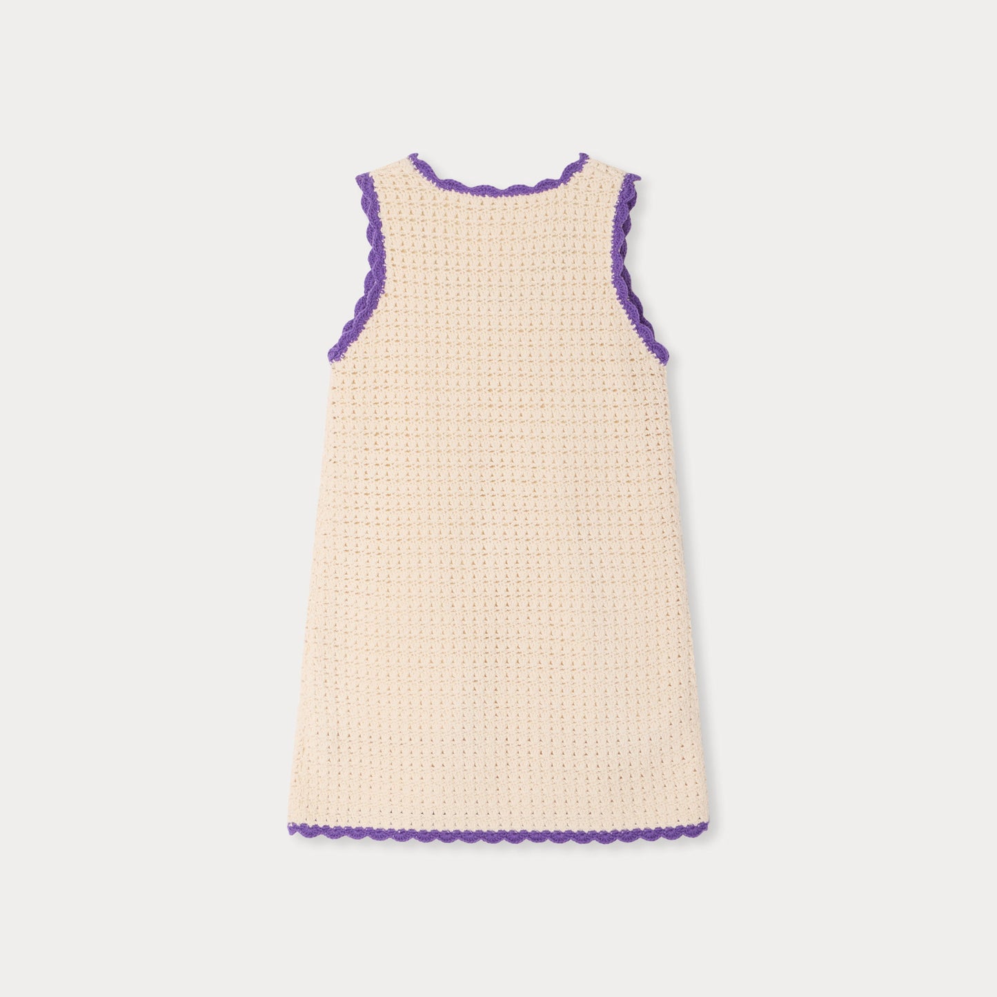 女童白色针织连衣裙