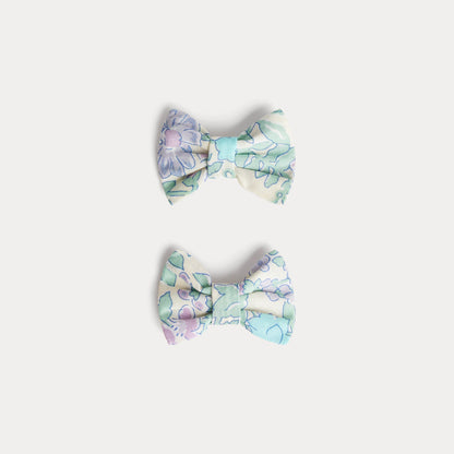 女童绿色碎花发夹