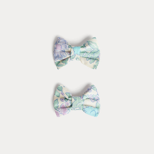 女童绿色碎花发夹