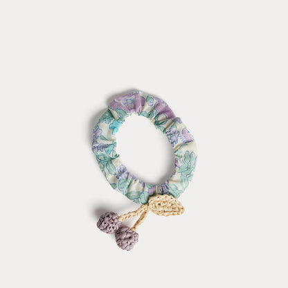 女童绿色碎花发圈