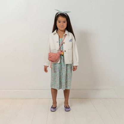 女士白色牛仔夹克