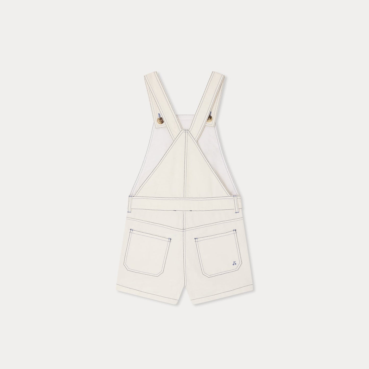 女童白色牛仔连体短裤