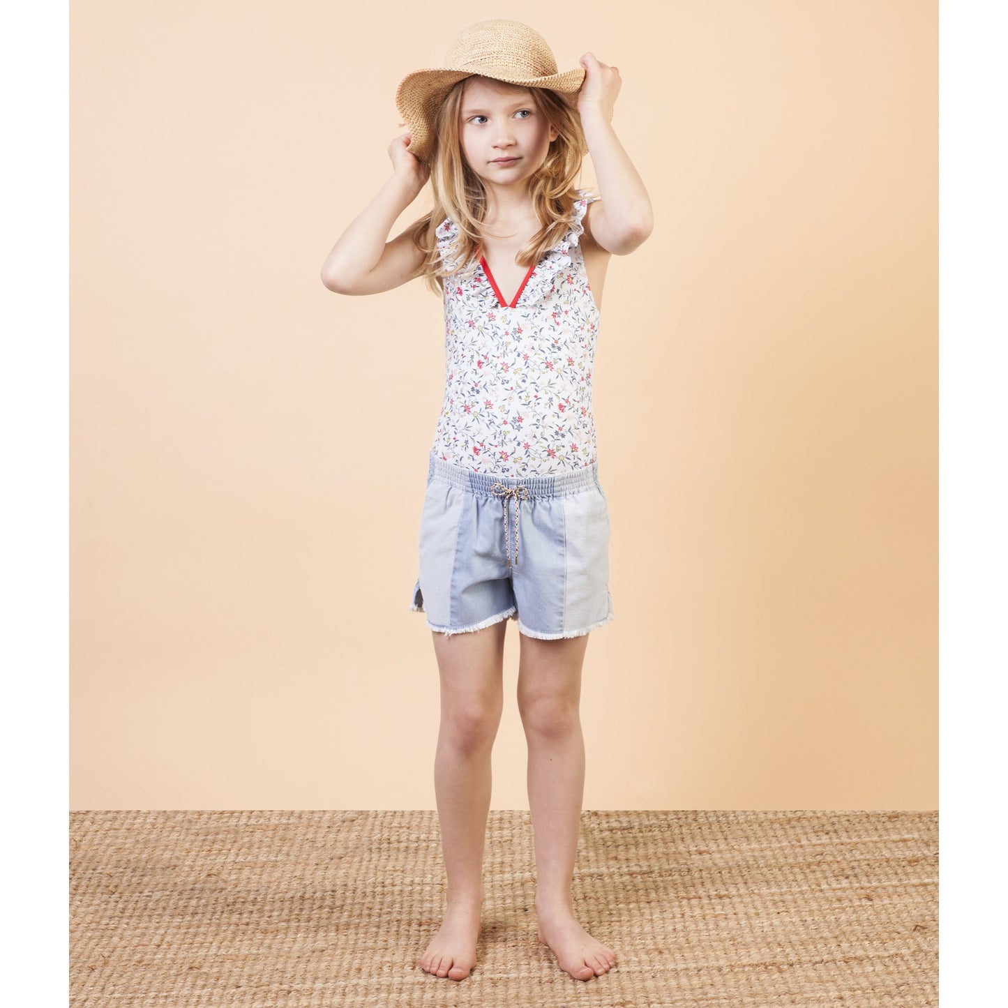 Girls Straw Sun Hat