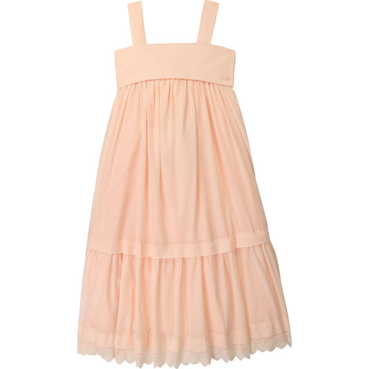 Girls Pink Cotton Dress
