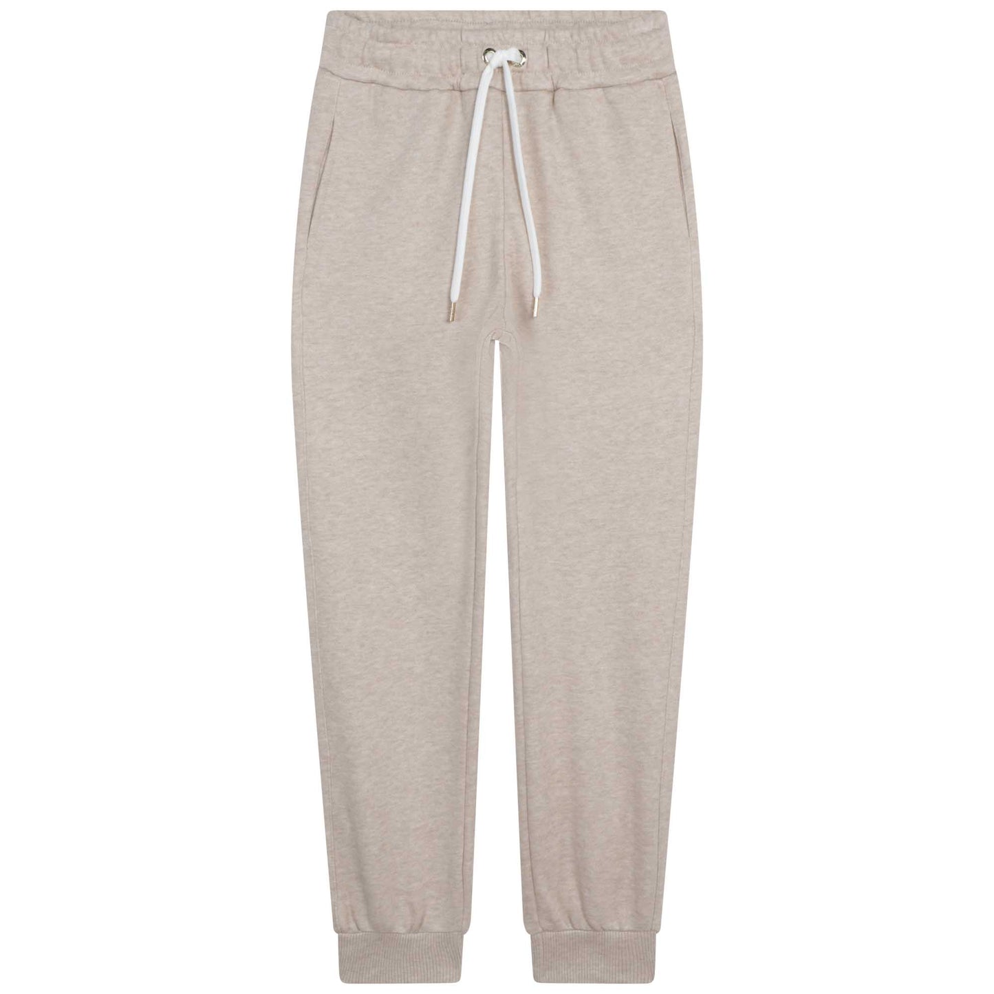 女童米色棉长裤