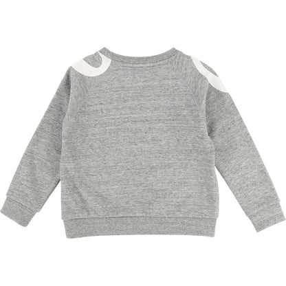 Girls Grey Chine Cotton Sweatshirt