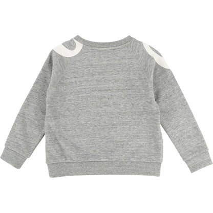 Girls Grey Chine Cotton Sweatshirt