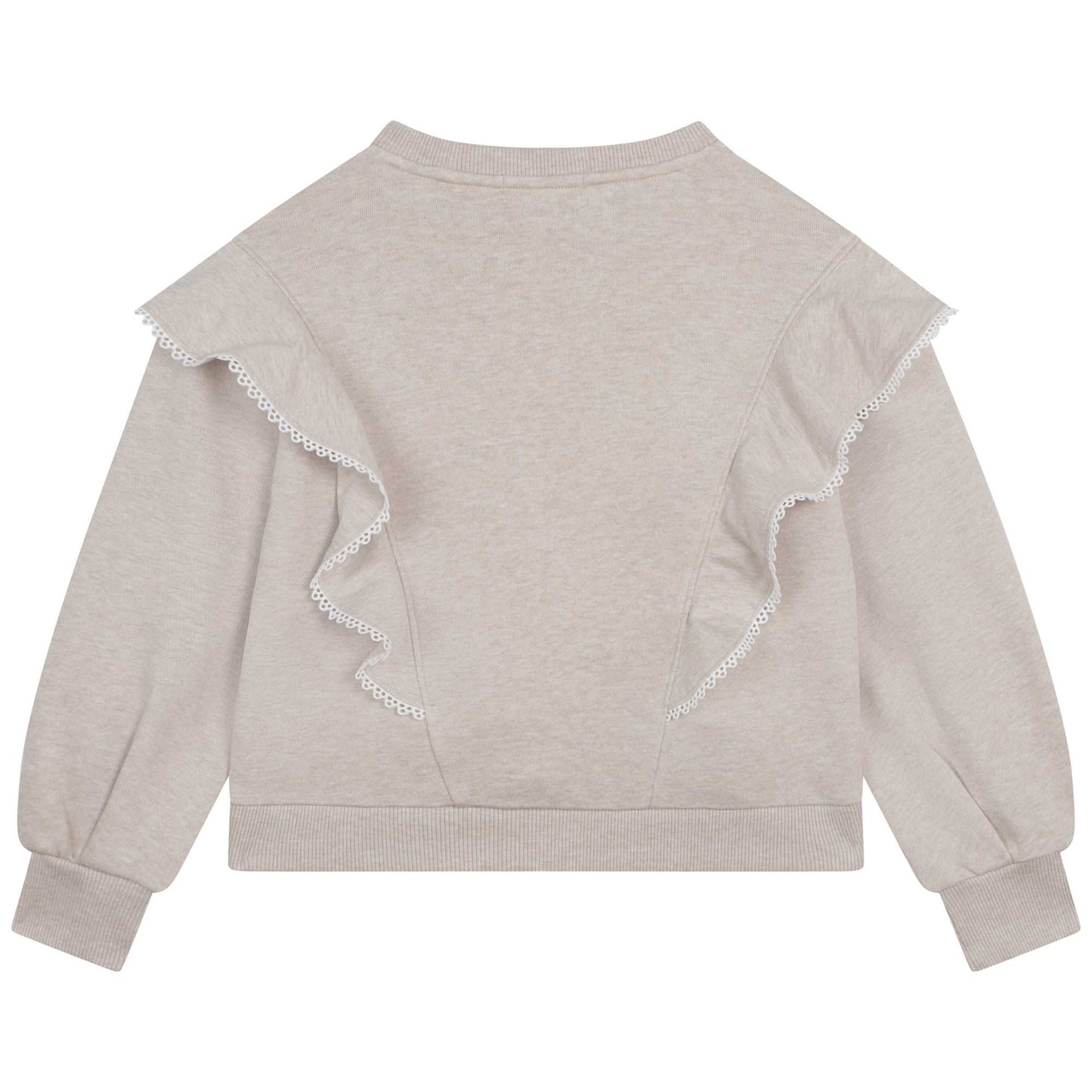 女童米色棉卫衣