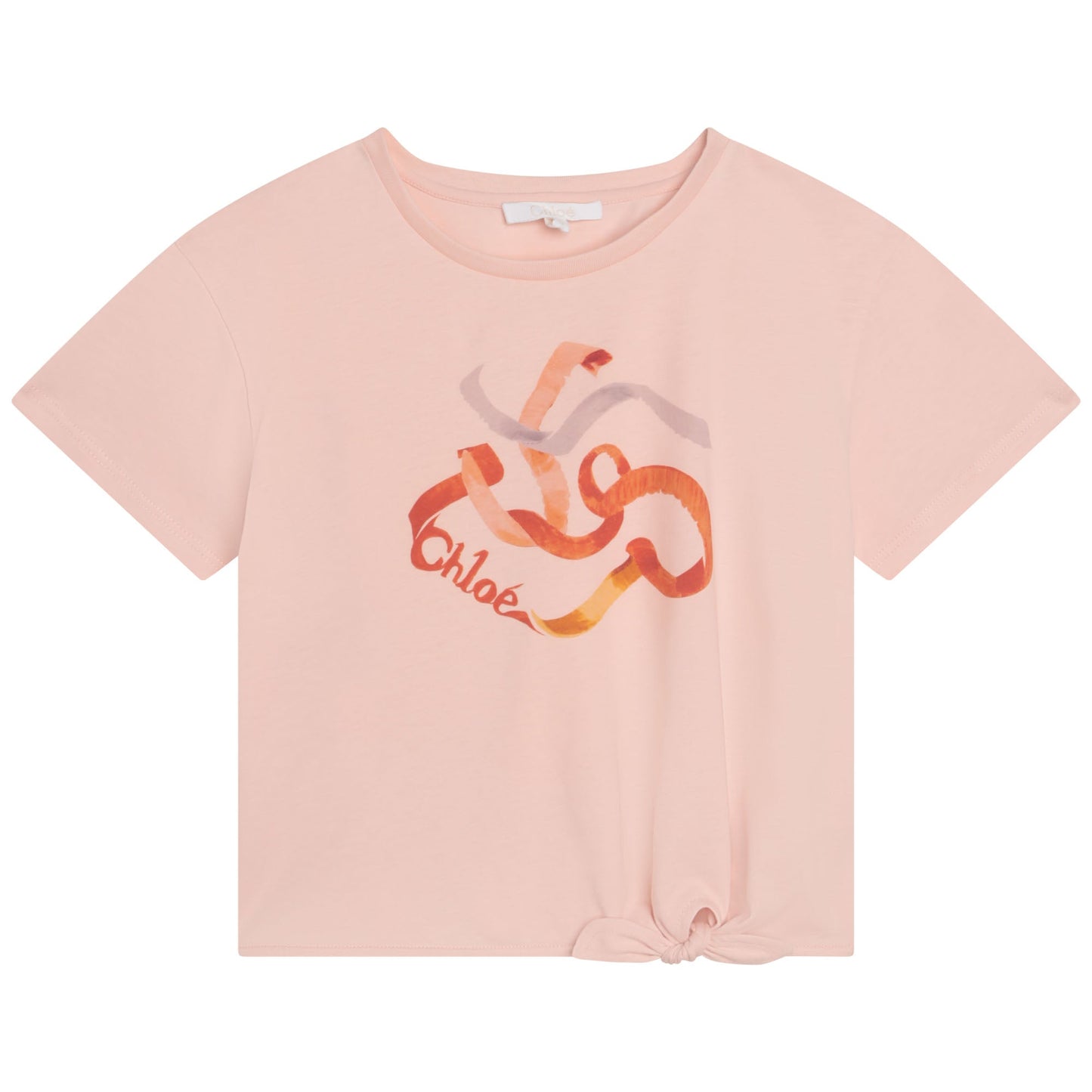 女童粉色印花棉T恤