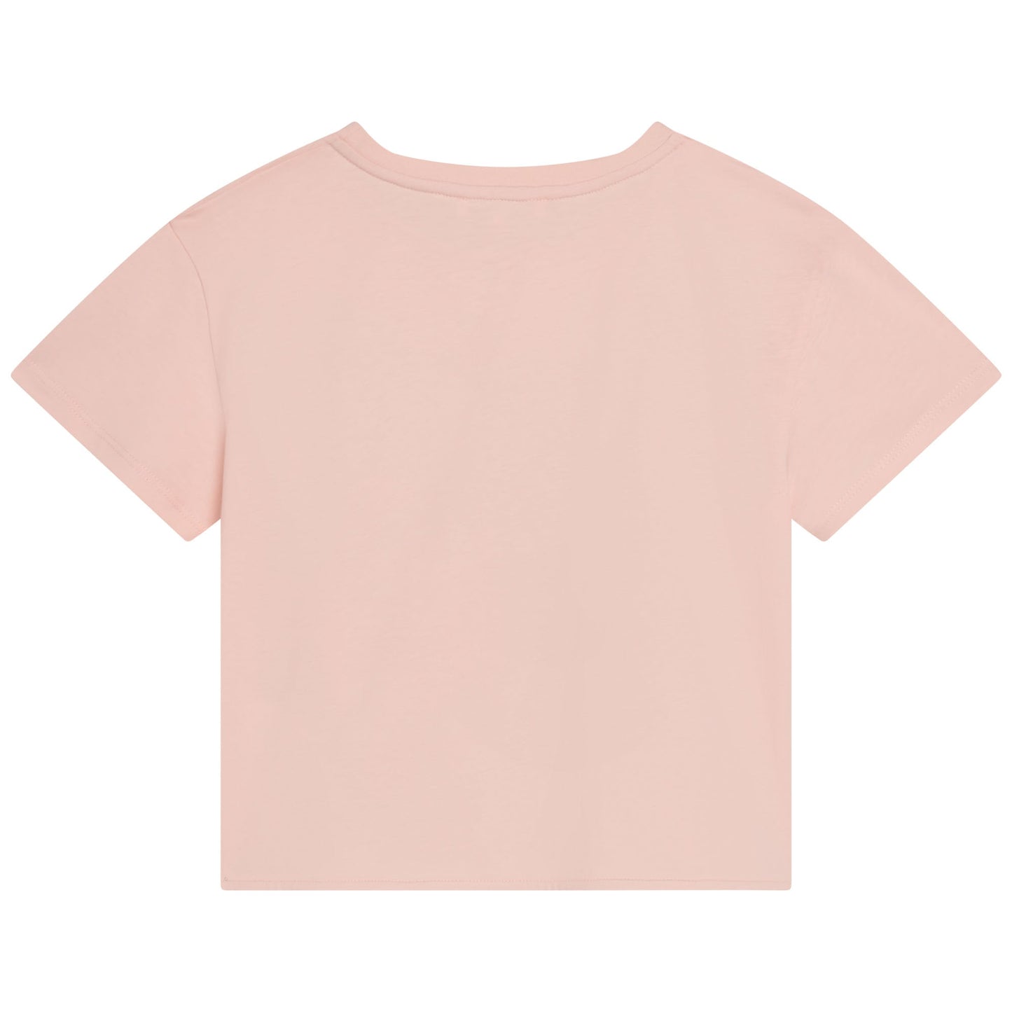 女童粉色印花棉T恤