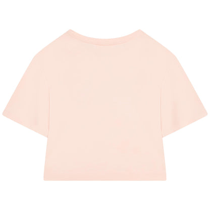 女童粉色Logo棉T恤