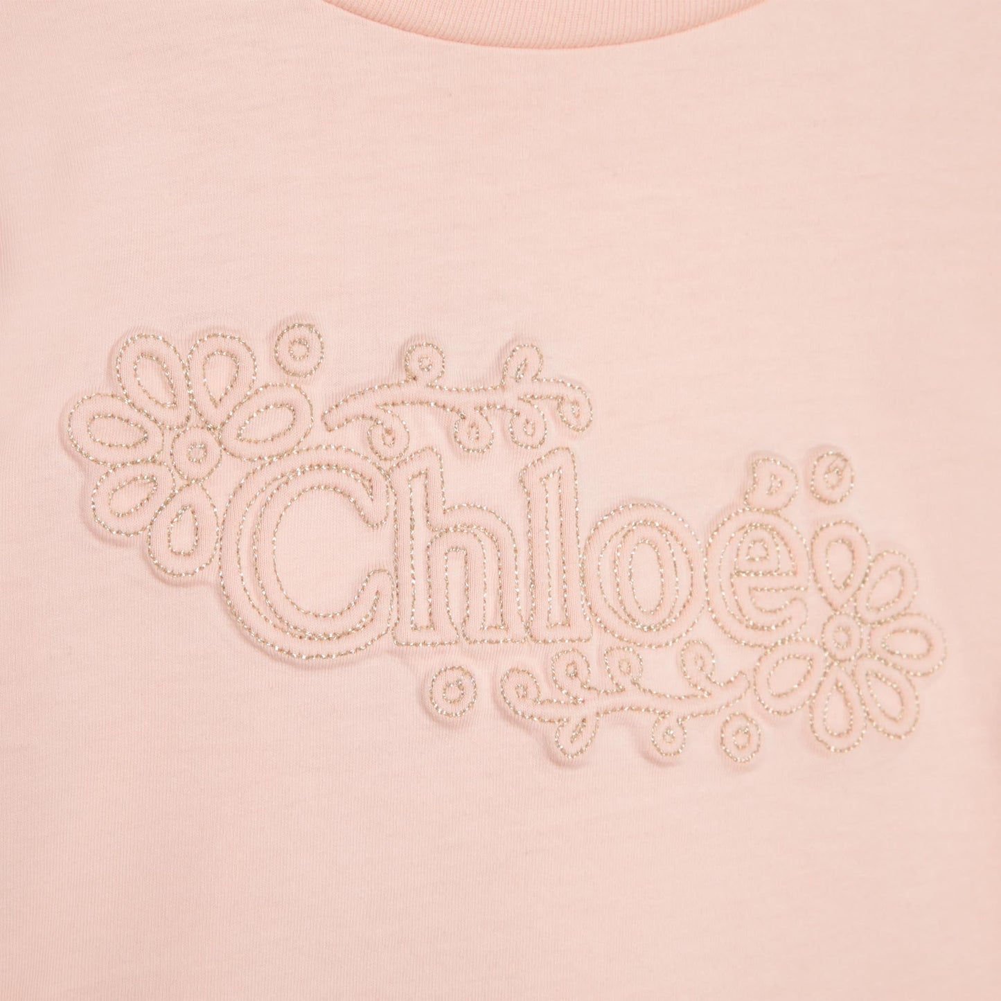 女童粉色Logo棉T恤