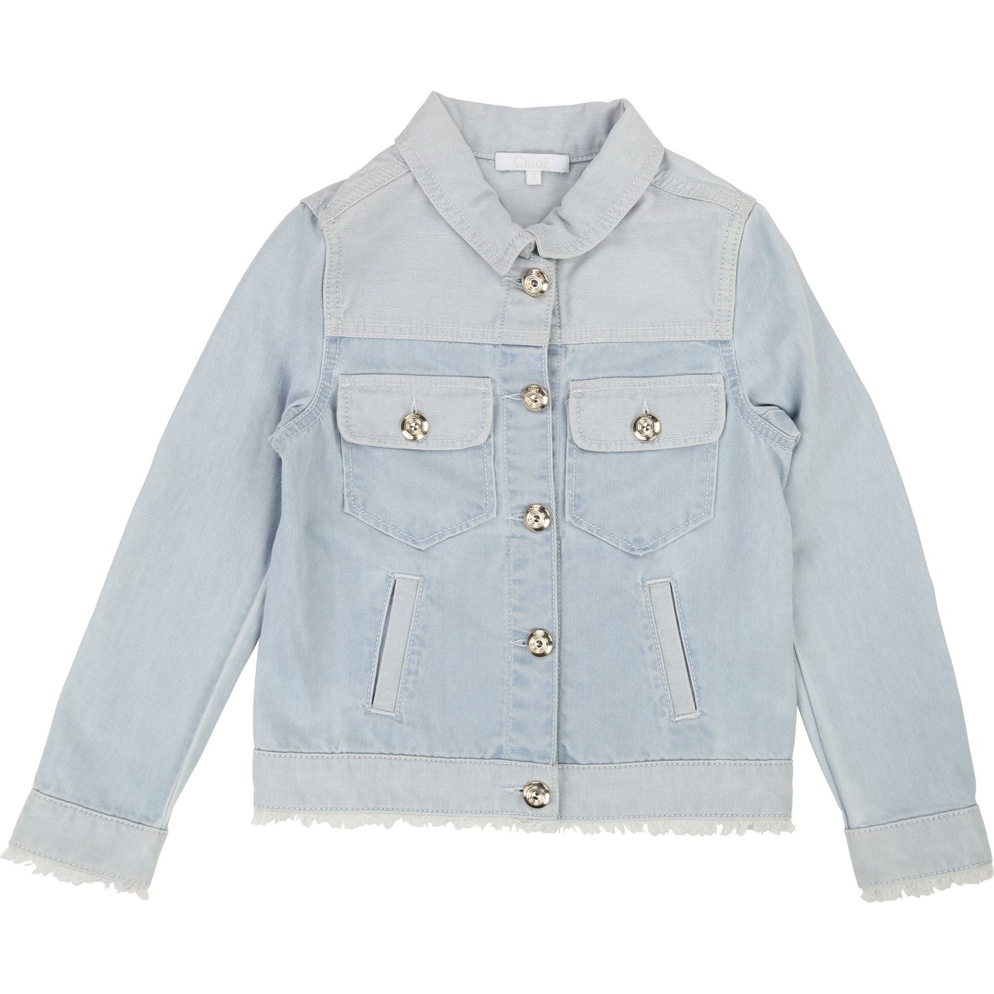 Girls Light Blue Cotton Jean Jacket
