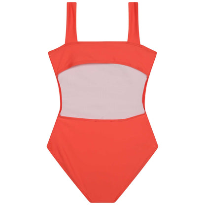 女童粉色Logo泳衣