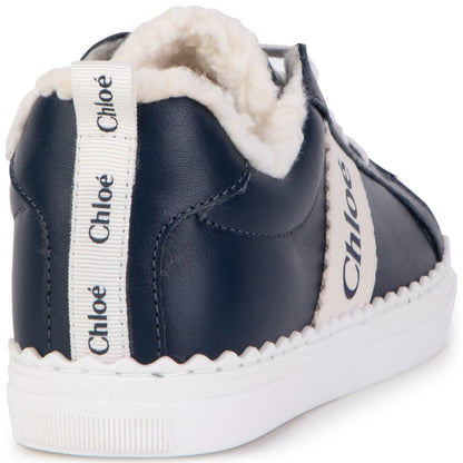 女童蓝色Logo运动鞋