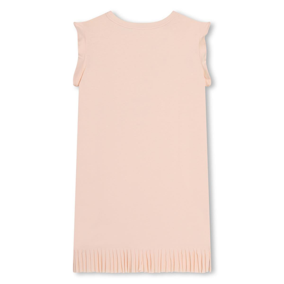 女童浅粉色棉连衣裙