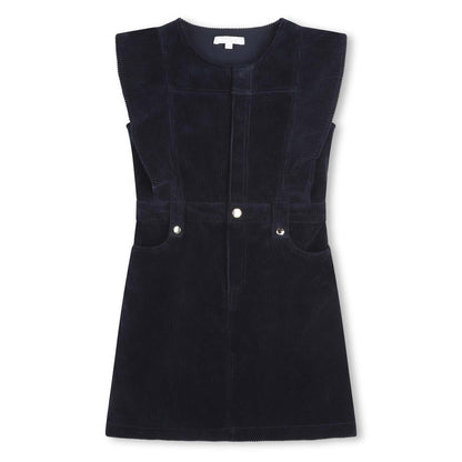 女童深蓝色棉连衣裙