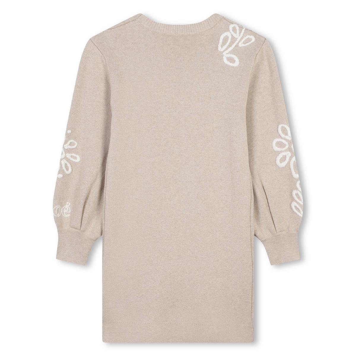 女童米色棉连衣裙