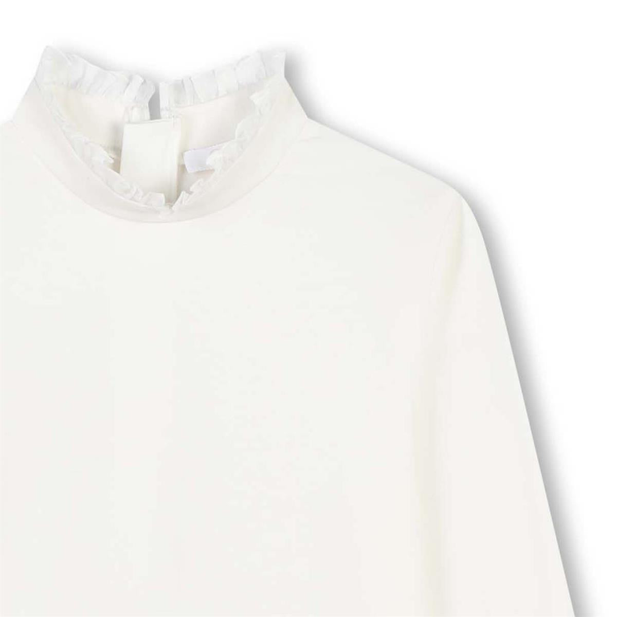 女童白色棉T恤
