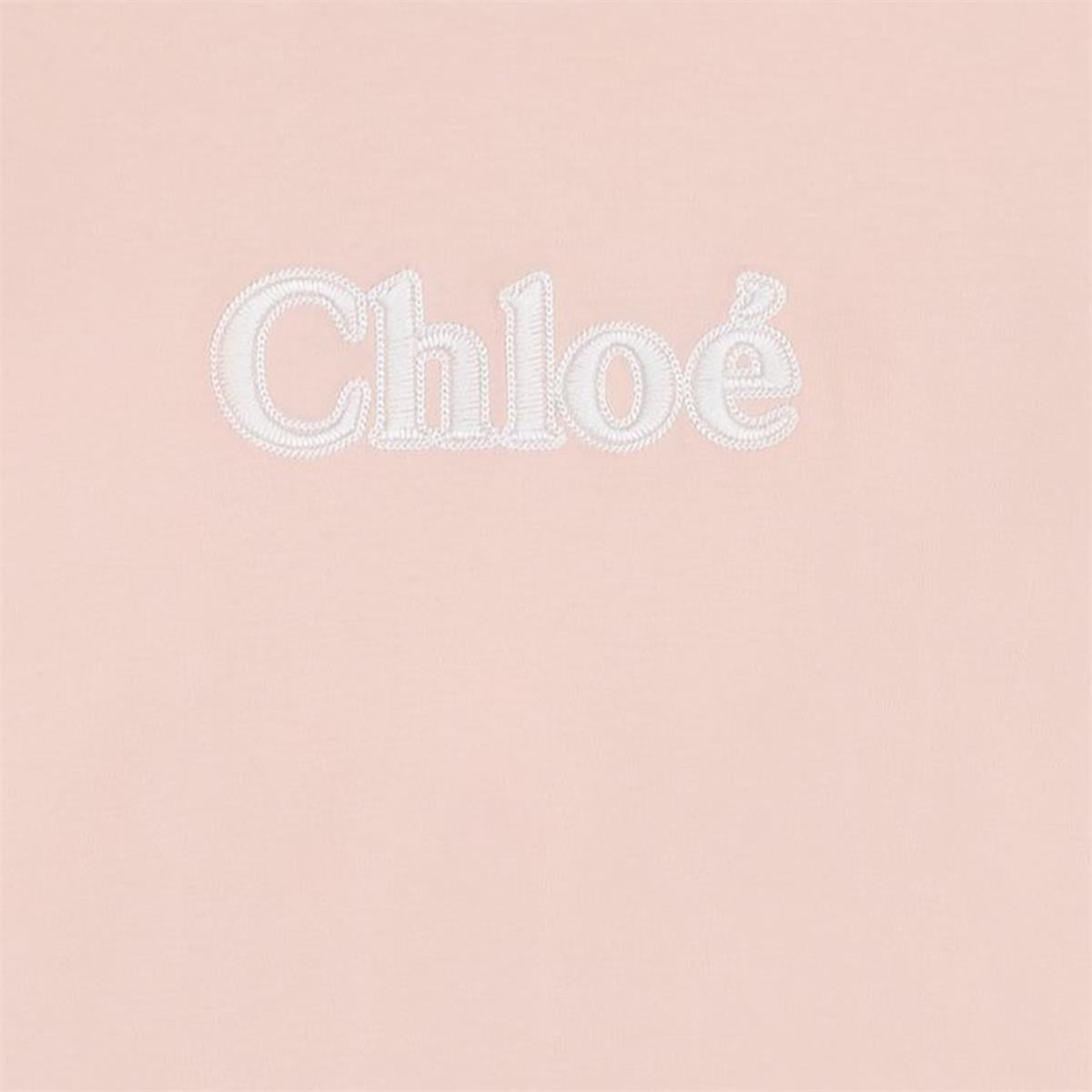 女童粉色Logo棉T恤