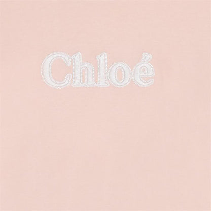 女童粉色Logo棉T恤