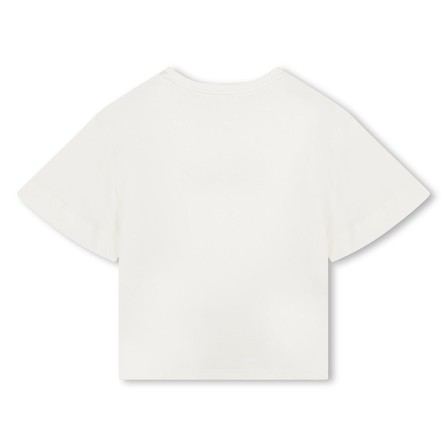 女童白色Logo棉T恤