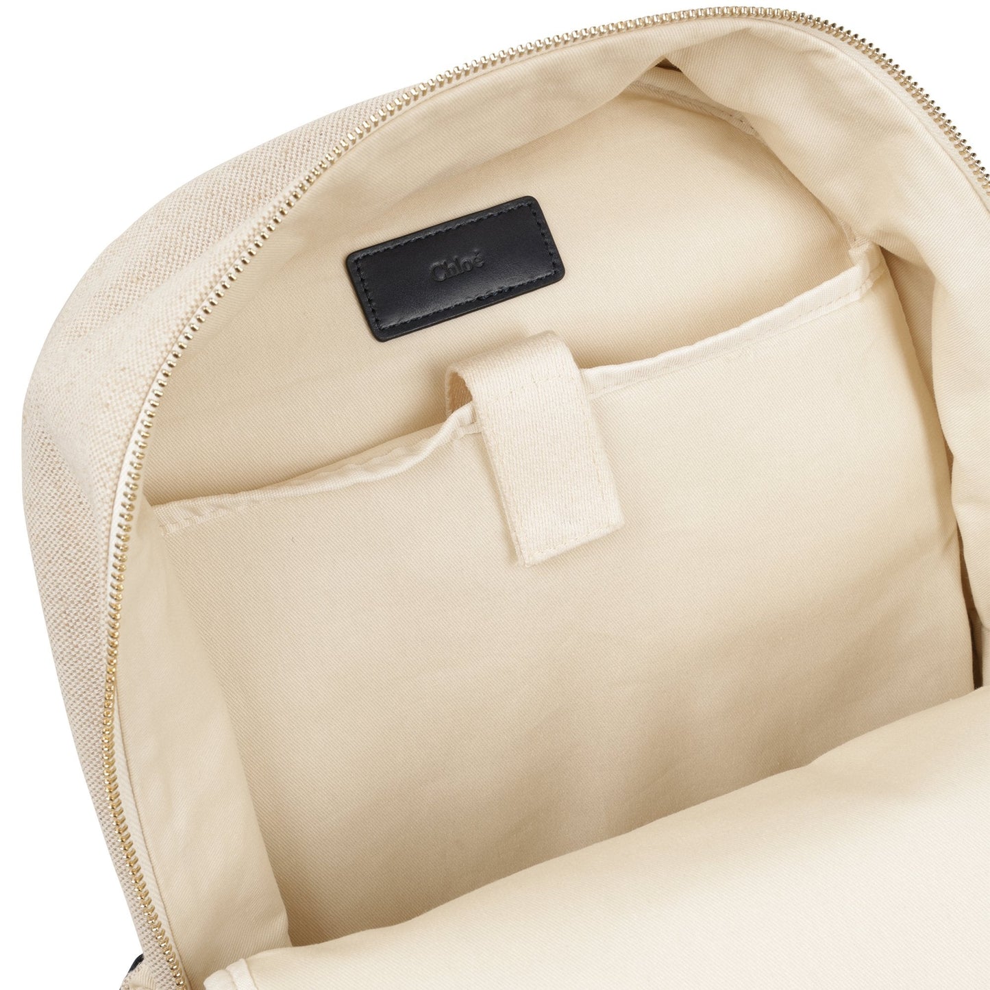 女童米色帆布背包(长x宽x高:28x9x36cm)