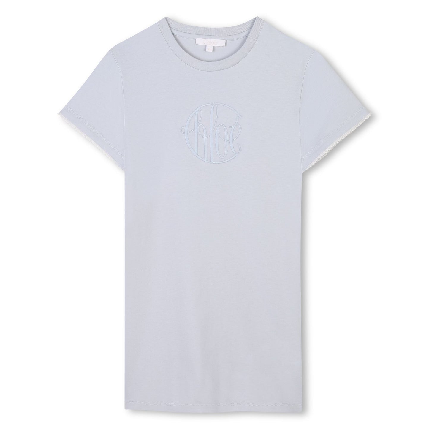 女童浅蓝色棉连衣裙