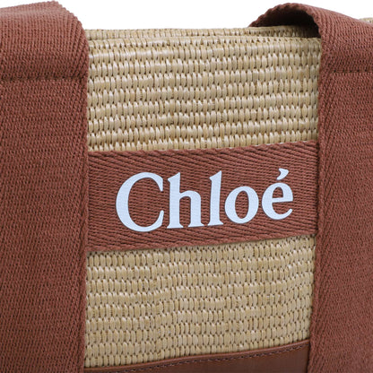 女童棕色印花Logo手提包(20x25x8cm)