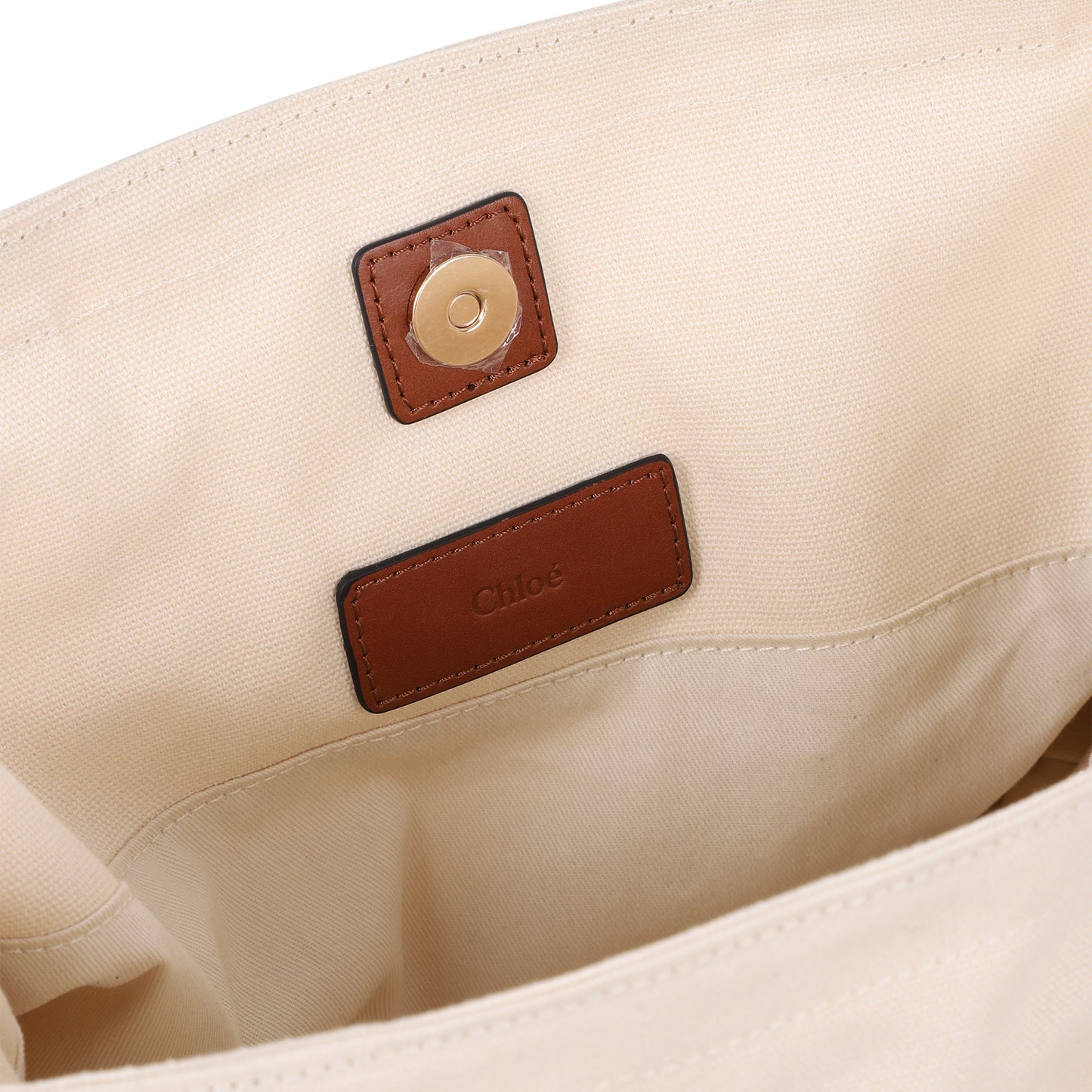 女童米白色刺绣Logo手提包(W40 x H25 x D12cm)