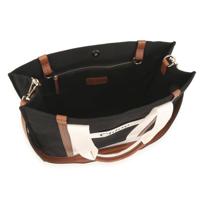 女童黑色Logo手提包