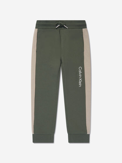 Calvin Klein Boys Colourblock Tracksuit in Green