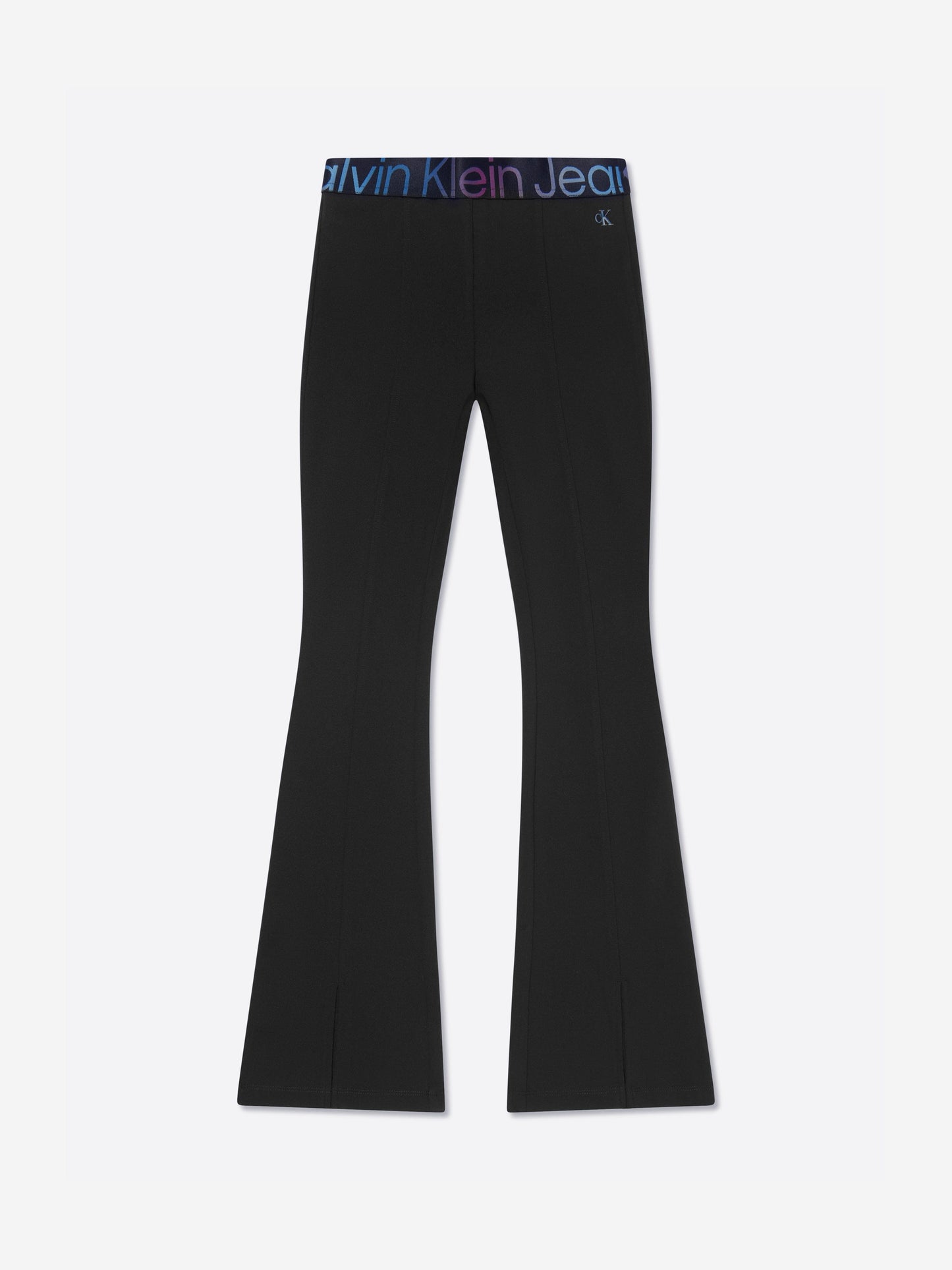 Calvin Klein Girls Punto Tape Flare Pants in Black