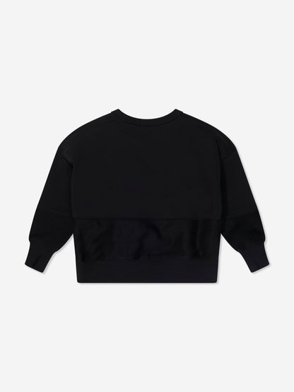 Calvin Klein Boys Towelling Mono Sweatshirt in Black