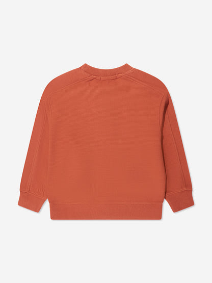 Calvin Klein Boys Ottoman Badge Sweatshirt in Auburn