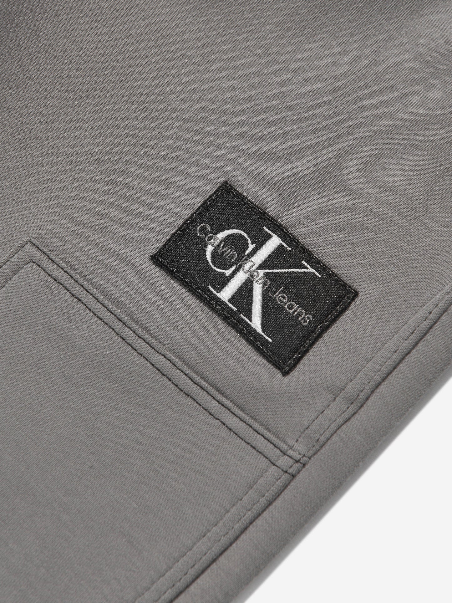 Calvin Klein Boys Silk Spacer Workwear Joggers in Grey