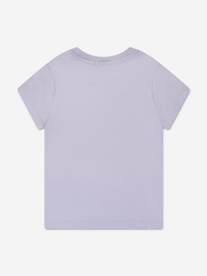 Calvin Klein Girls Micro Monogram T-Shirt in Lilac