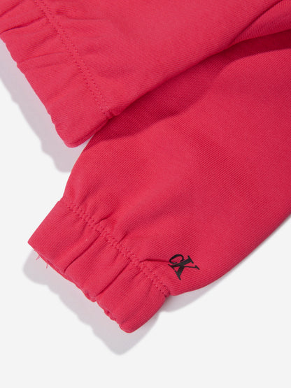 Calvin Klein Girls Hero Logo Hoodie in Teaberry