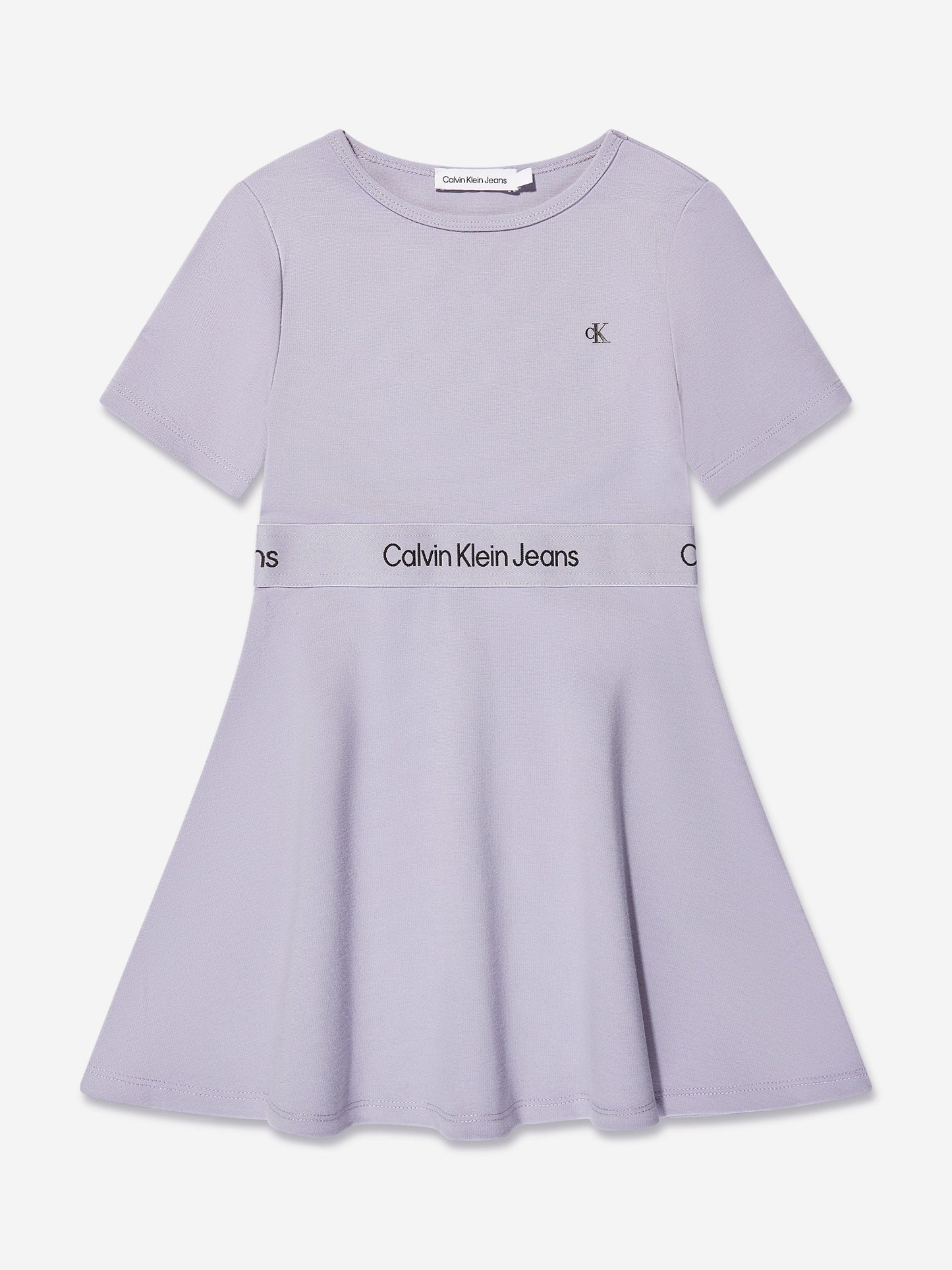 Calvin Klein Girls Punto Tape Dress in Lilac