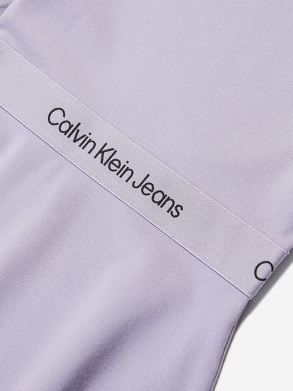 Calvin Klein Girls Punto Tape Dress in Lilac